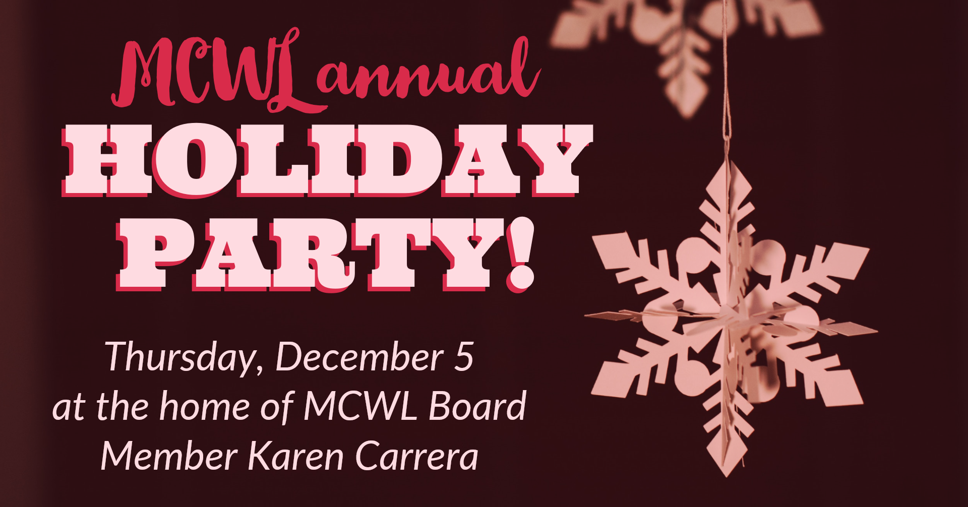 *MCWL 2019 Holiday Party